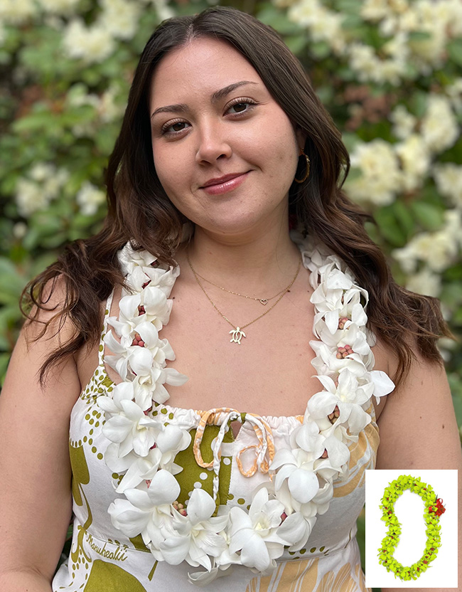 Fresh Orchid & He'e Berry Lei