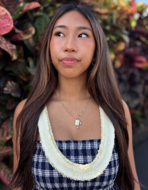 Premium Orchid Lei: Christina - White