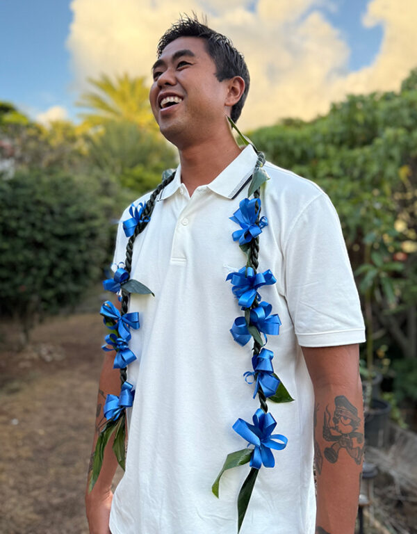 Ribbons & Ti Leaf Lei