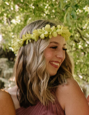 Green Orchid Lei Po'o