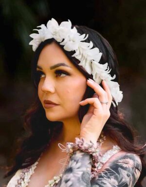 Simple Orchid Lei Po'o (Head Lei)